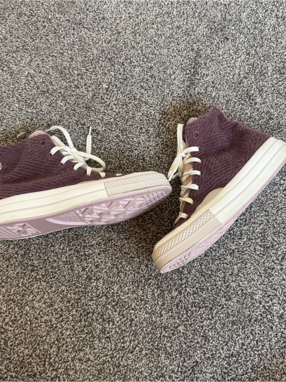 Converse Chuck 70 Cozy Utility Burgundy High Top Womens 8 Mens 6 Fuzzy - Picture 5 of 9